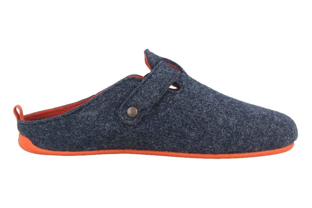 Andres Machado Clogs & Hausschuhe In Übergrößen Blau Val Blue Orange/ Herren Große Herrenschuhe