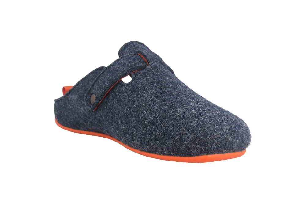 Andres Machado Clogs & Hausschuhe In Übergrößen Blau Val Blue Orange/ Herren Große Herrenschuhe