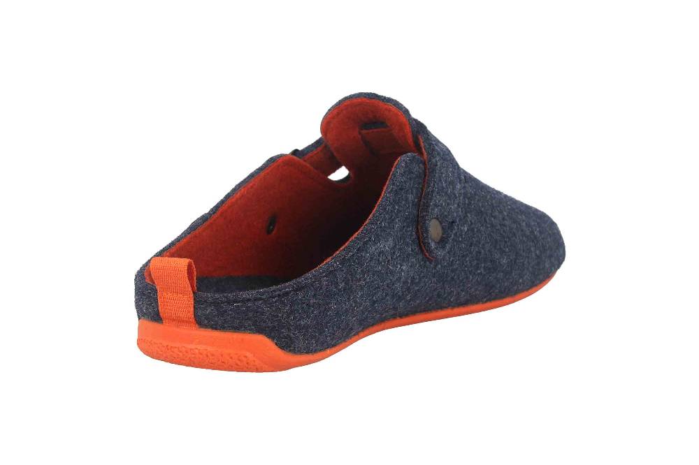 Andres Machado Clogs & Hausschuhe In Übergrößen Blau Val Blue Orange/ Damen Große Damenschuhe