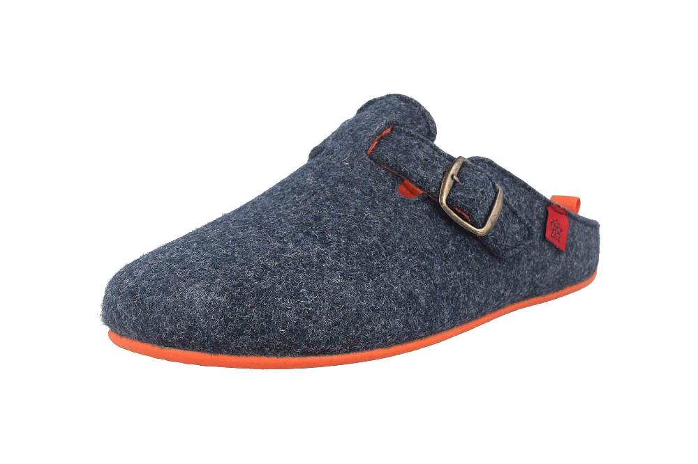 Andres Machado Clogs & Hausschuhe In Übergrößen Blau Val Blue Orange/ Damen Große Damenschuhe