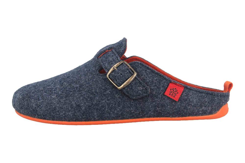 Andres Machado Clogs & Hausschuhe in Übergrößen Blau Val Blue Orange/ Herren große Herrenschuhe