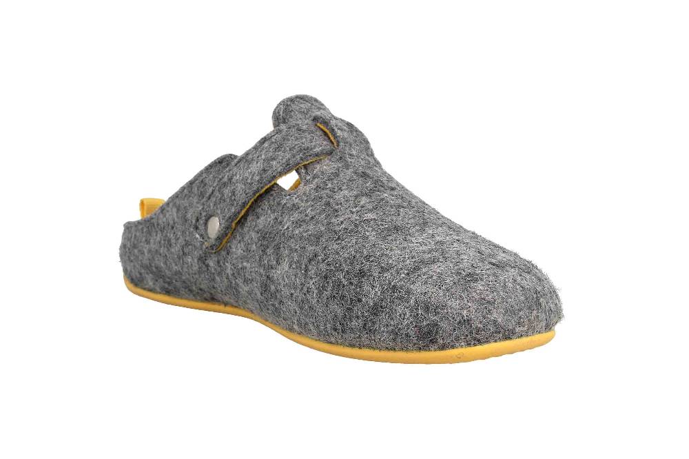 Andres Machado Clogs & Hausschuhe In Übergrößen Grau Val Grey Yellow/ Damen Große Damenschuhe