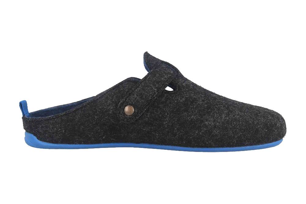 Andres Machado Clogs & Hausschuhe In Übergrößen Schwarz VAL Black Blue/Damen Große Damenschuhe
