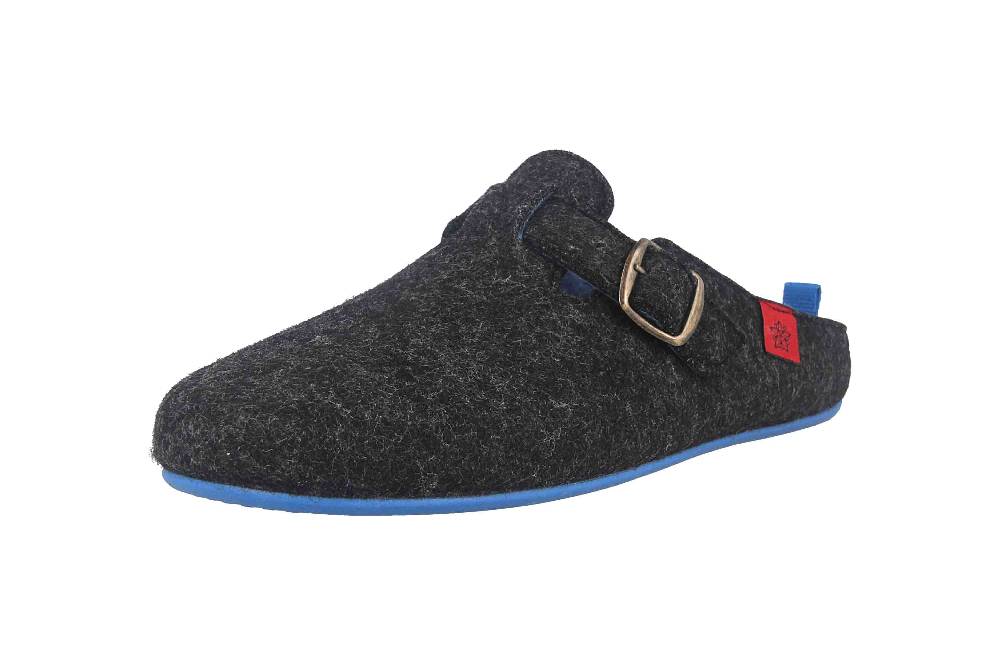 Andres Machado Clogs & Hausschuhe In Übergrößen Schwarz VAL Black Blue/Damen Große Damenschuhe