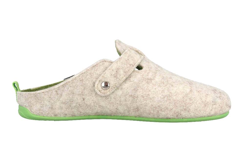 Andres Machado Clogs & Hausschuhe In Übergrößen Weiß Val White Green/ Damen Große Damenschuhe