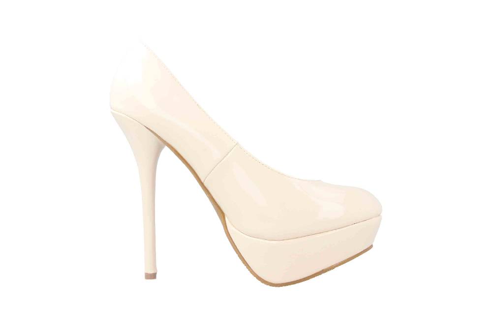 Andres Machado High Heels In Übergrößen Beige AM453 Charol Beige Große Damenschuhe