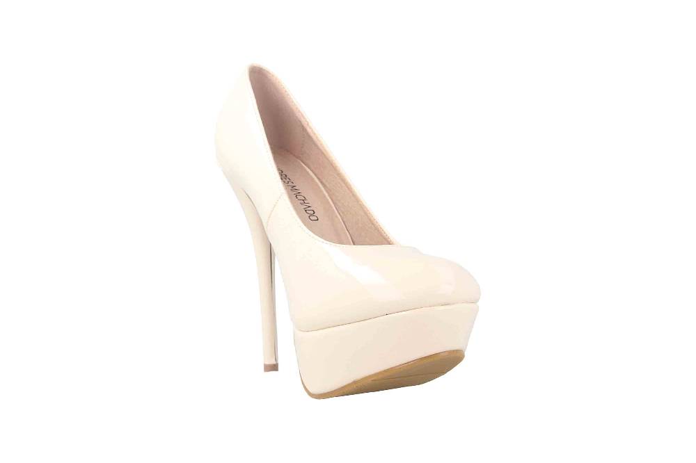 Andres Machado High Heels In Übergrößen Beige AM453 Charol Beige Große Damenschuhe