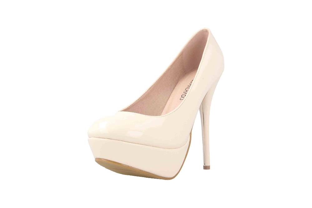 Andres Machado High Heels In Übergrößen Beige AM453 Charol Beige Große Damenschuhe