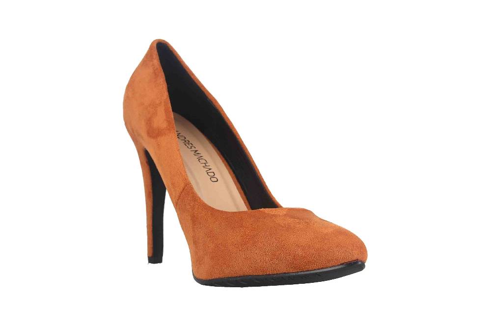 Andres Machado High Heels In Übergrößen Orange AM5532 Ante Camel Große Damenschuhe