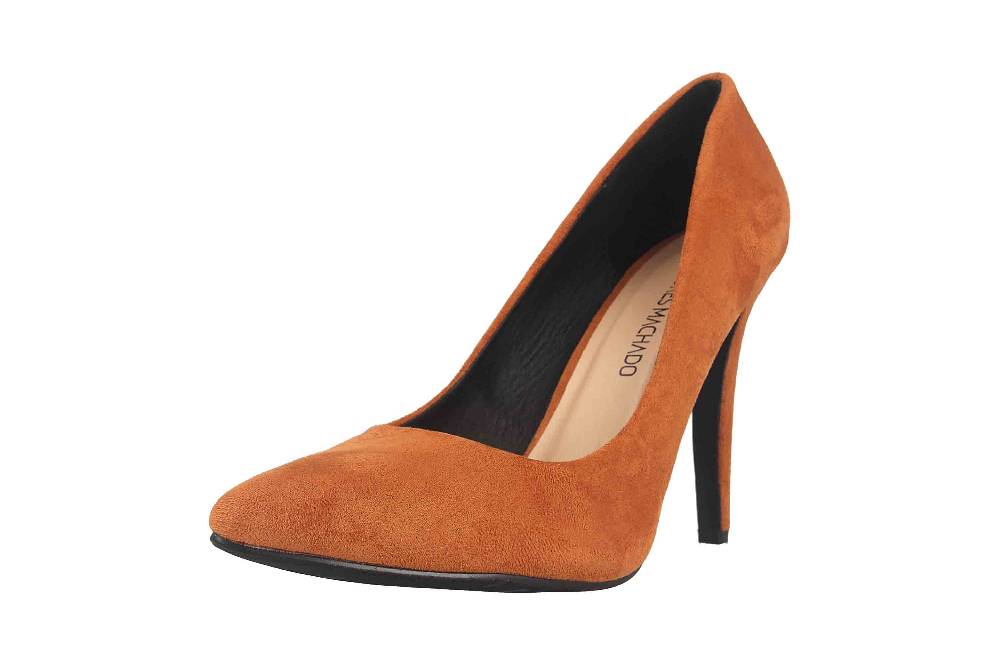 Andres Machado High Heels In Übergrößen Orange AM5532 Ante Camel Große Damenschuhe