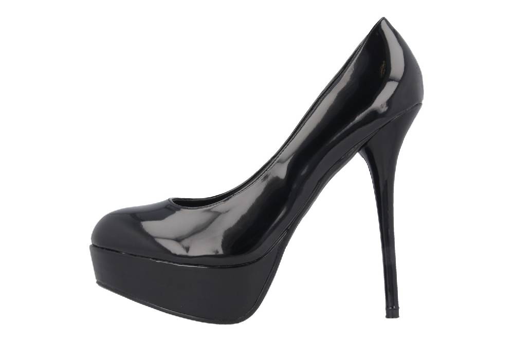 Andres Machado High Heels In Übergrößen Schwarz AM453 Charol Negro Große Damenschuhe