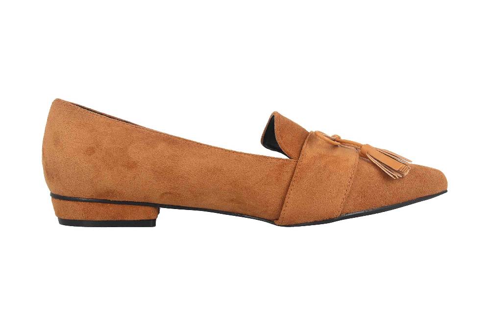Andres Machado Mokassin In Übergrößen Braun AM5538 Ante Camel Große Damenschuhe