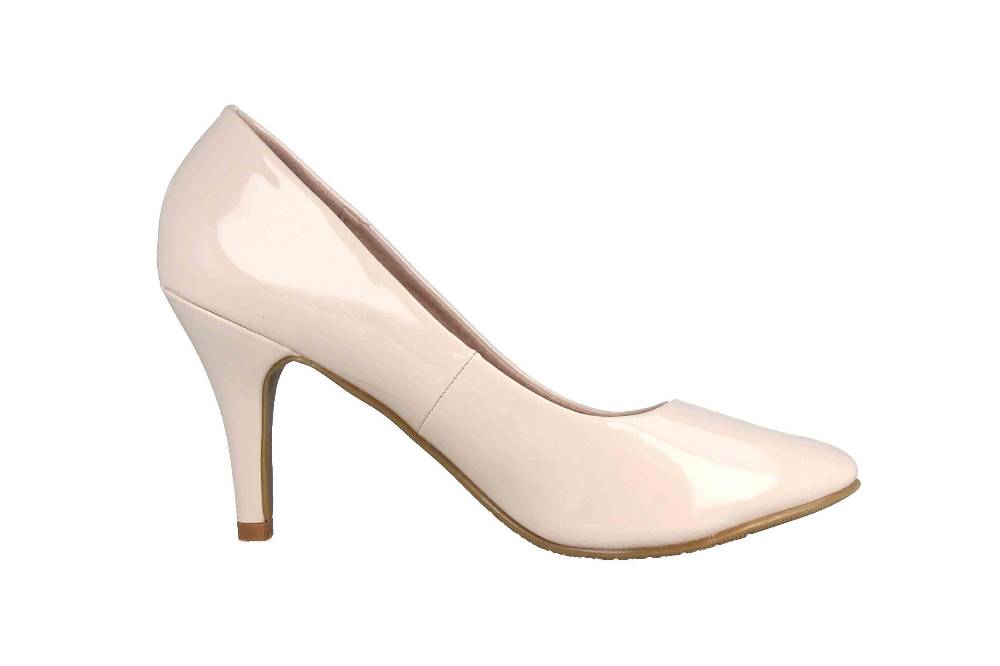 Andres Machado Pumps In Übergrößen Beige AM422 Charol Beige Große Damenschuhe