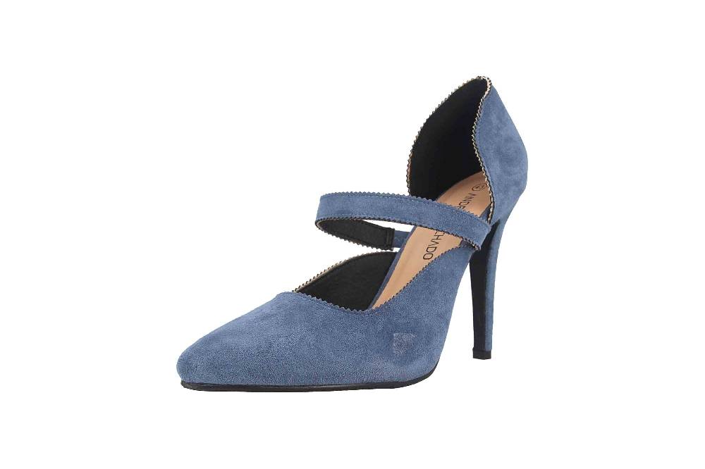 Andres Machado Pumps In Übergrößen Blau AM5533 Ante Azul Große Damenschuhe