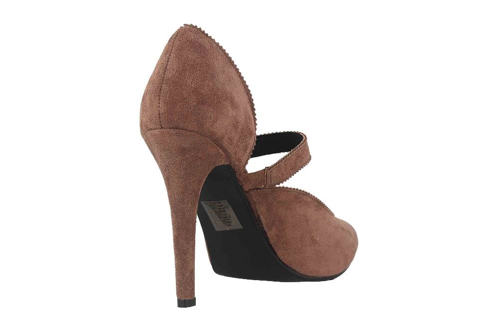 Andres Machado Pumps In Übergrößen Braun AM5533 Ante Taupe Große Damenschuhe
