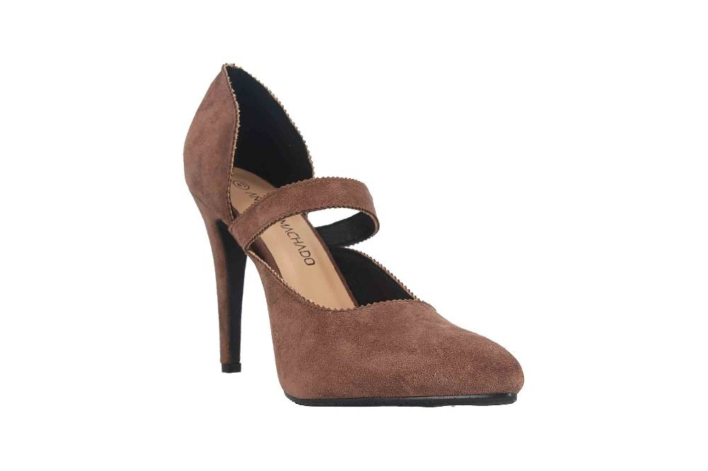 Andres Machado Pumps In Übergrößen Braun AM5533 Ante Taupe Große Damenschuhe