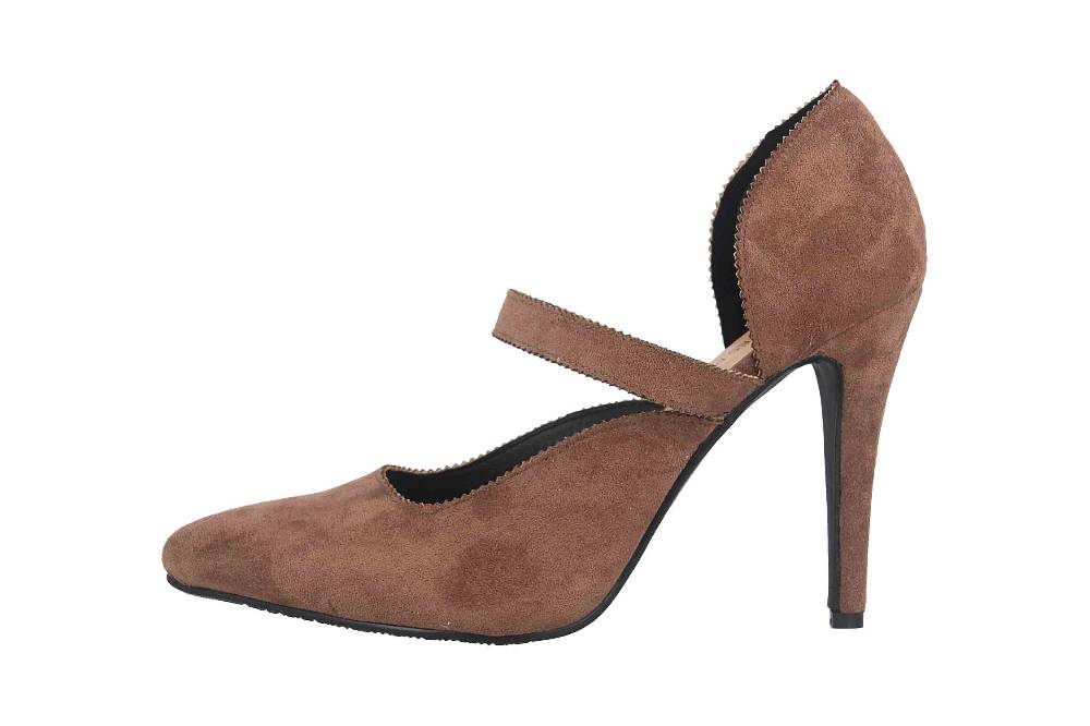 Andres Machado Pumps in Übergrößen Braun AM5533 Ante Taupe große Damenschuhe