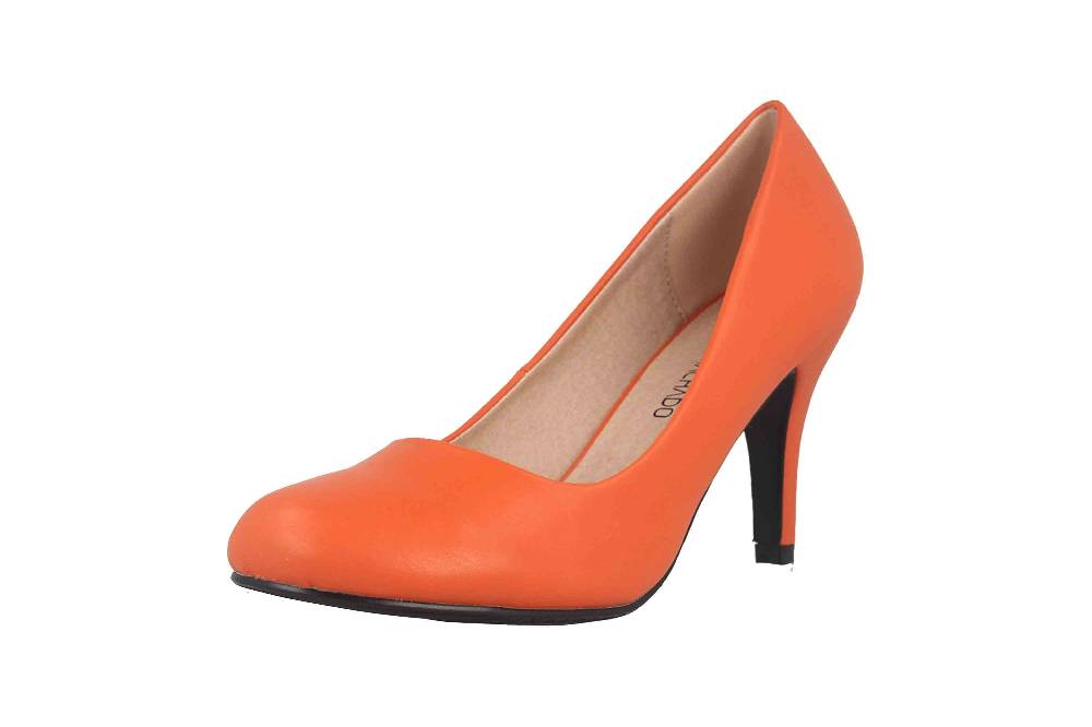 Andres Machado Pumps In Übergrößen Orange AM422 Soft Terracota Große Damenschuhe