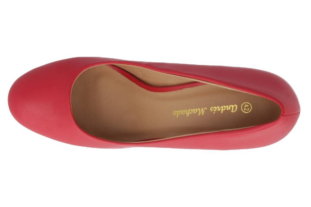 Andres Machado Pumps In Übergrößen Rot AM422 Soft Rojo Große Damenschuhe