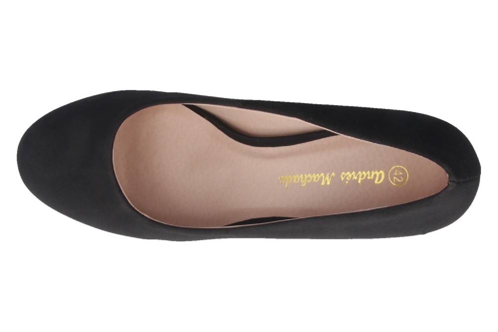 Andres Machado Pumps In Übergrößen Schwarz AM422 Peach Negro Große Damenschuhe