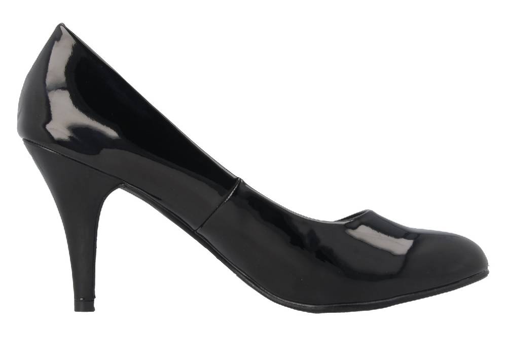 Andres Machado Pumps In Übergrößen Schwarz AM422 Charol Negro Große Damenschuhe