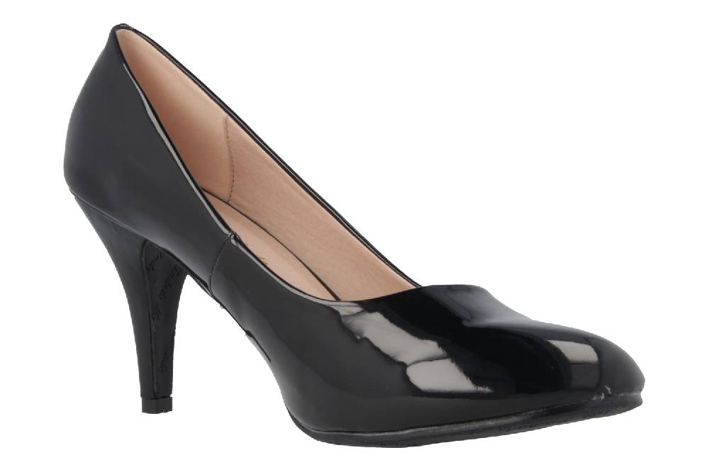 Andres Machado Pumps In Übergrößen Schwarz AM422 Charol Negro Große Damenschuhe