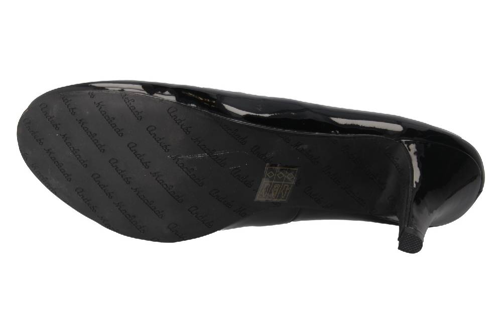 Andres Machado Pumps In Übergrößen Schwarz AM422 Charol Negro Große Damenschuhe