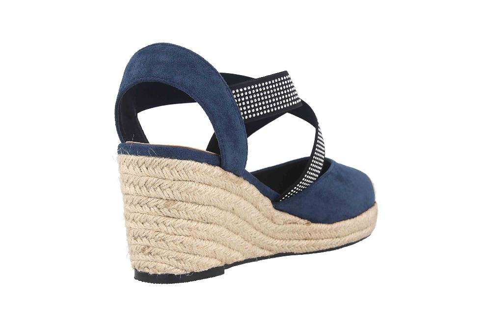 Andres Machado Sandalen In Übergrößen Blau AM5431 Ante Azul Große Damenschuhe