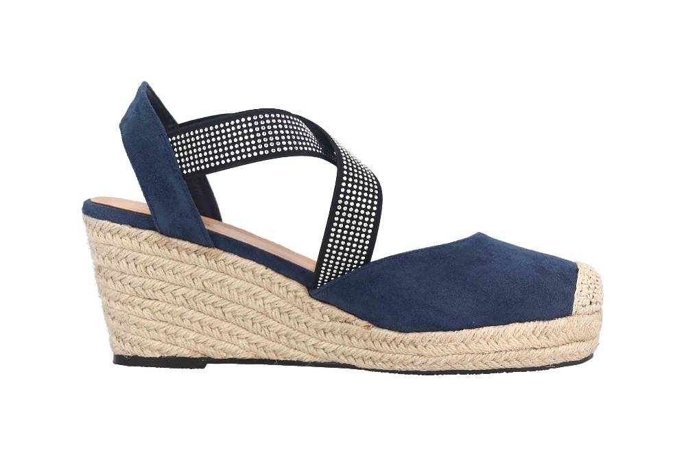 Andres Machado Sandalen In Übergrößen Blau AM5431 Ante Azul Große Damenschuhe