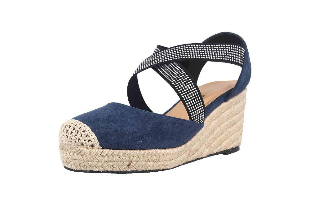 Andres Machado Sandalen In Übergrößen Blau AM5431 Ante Azul Große Damenschuhe