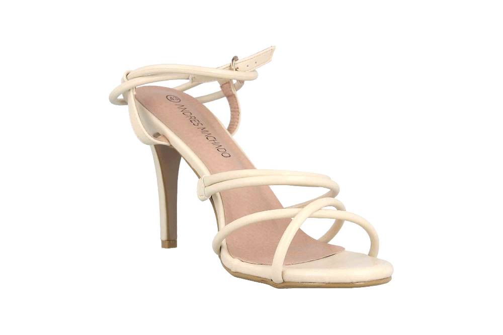 Andres Machado Sandaletten In Übergrößen Elfenbein AM5509 Soft Crema Große Damenschuhe
