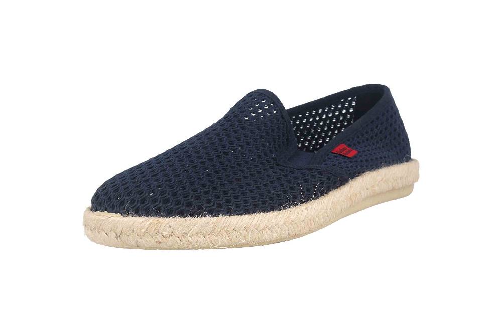 Andres Machado Slipper In Übergrößen Blau AM500 Rejilla Marino/ Herren Große Herrenschuhe
