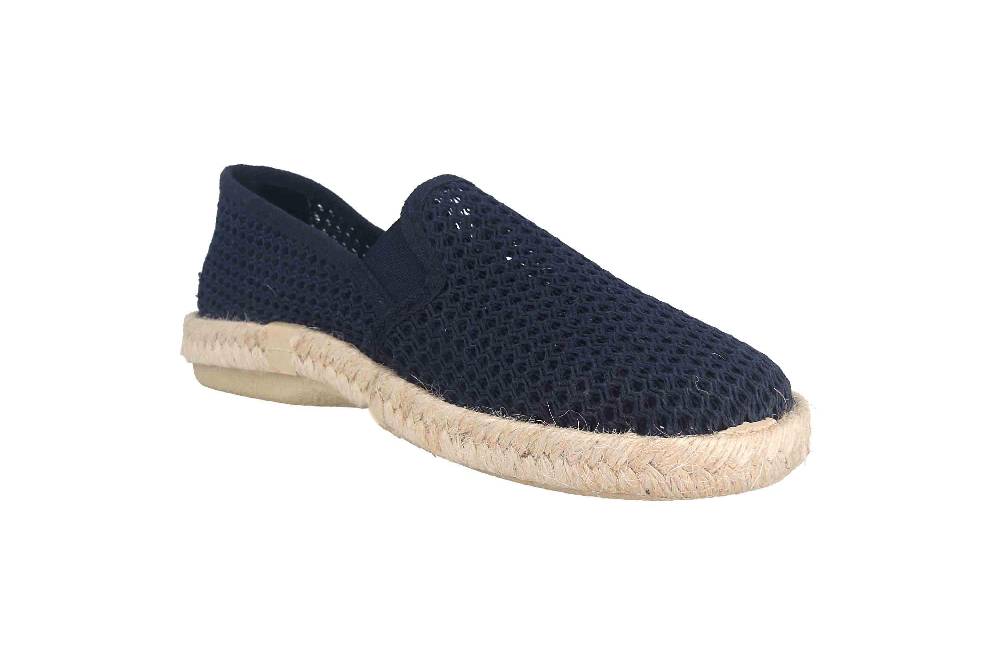 Andres Machado Slipper In Übergrößen Blau AM500 Rejilla Marino/ Damen Große Damenschuhe