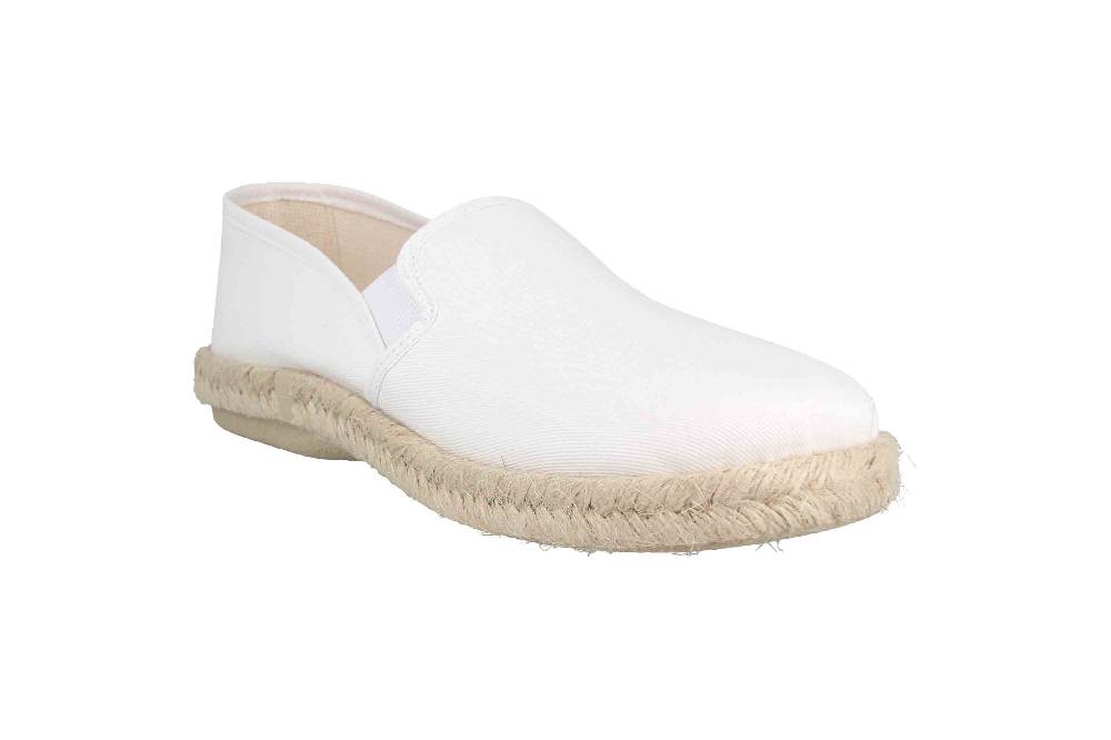 Andres Machado Slipper In Übergrößen Weiß AM500 Lona Blanco/ Damen Große Damenschuhe