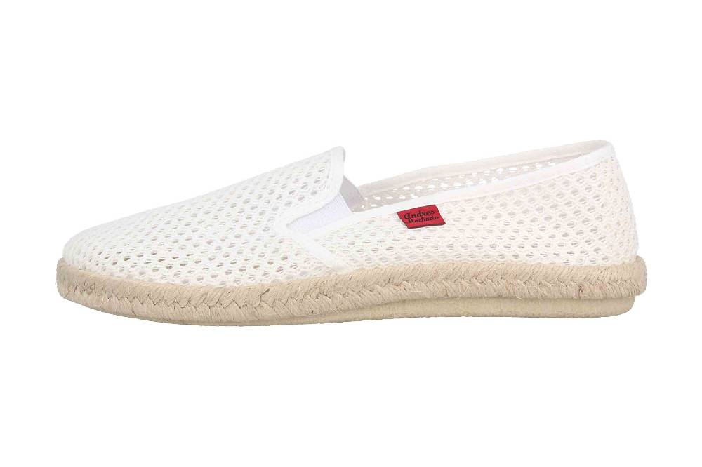 Andres Machado Slipper in Übergrößen Weiß AM500 Rejilla Blanco/ Herren große Herrenschuhe