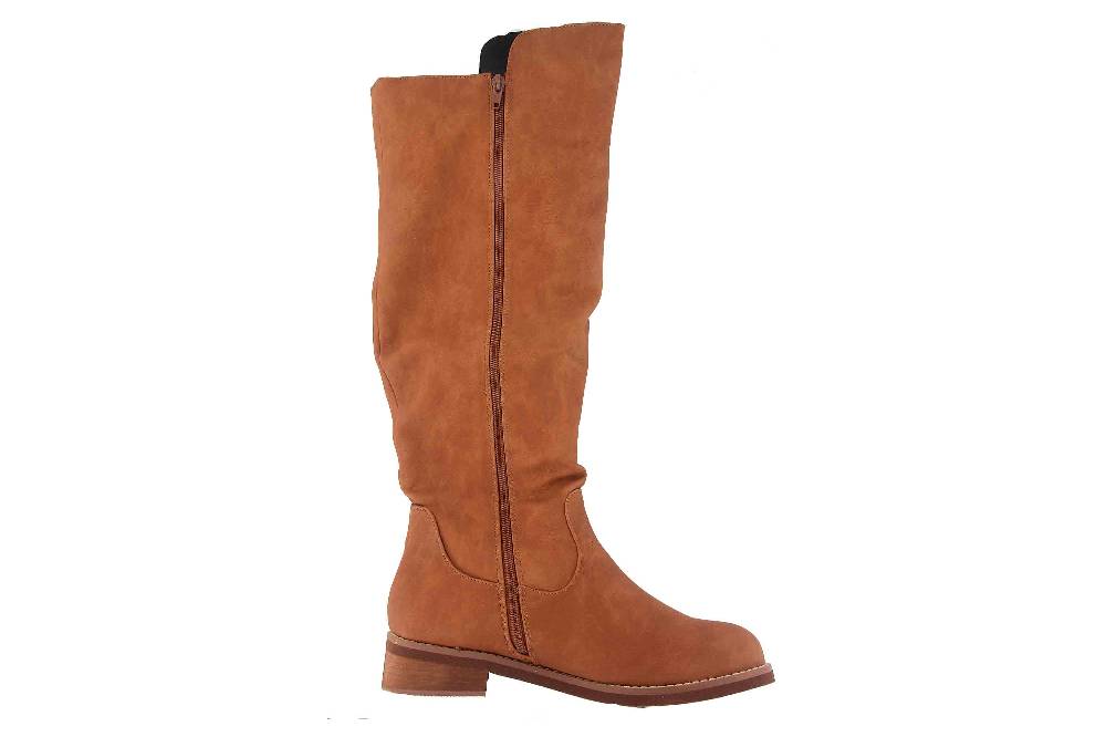 Andres Machado Stiefel In Übergrößen Braun AM4144 Soft Camel Große Damenschuhe