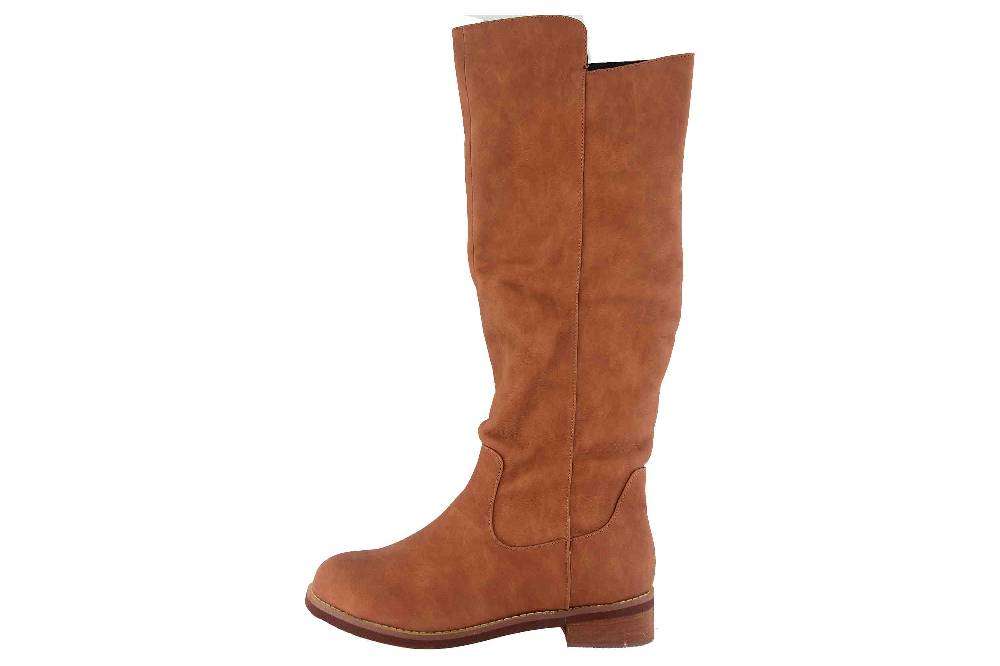 Andres Machado Stiefel in Übergrößen Braun AM4144 Soft Camel große Damenschuhe