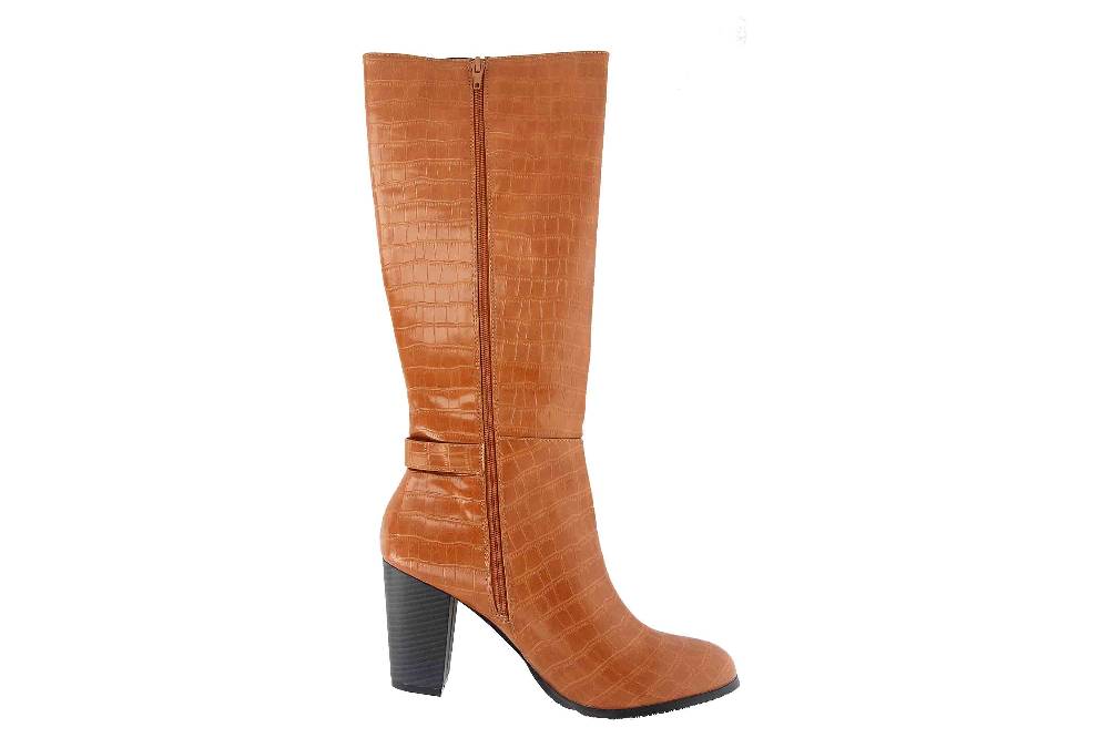 Andres Machado Stiefel In Übergrößen Braun AM4176 Coco Camel Große Damenschuhe