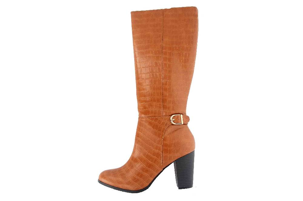 Andres Machado Stiefel in Übergrößen Braun AM4176 Coco Camel große Damenschuhe