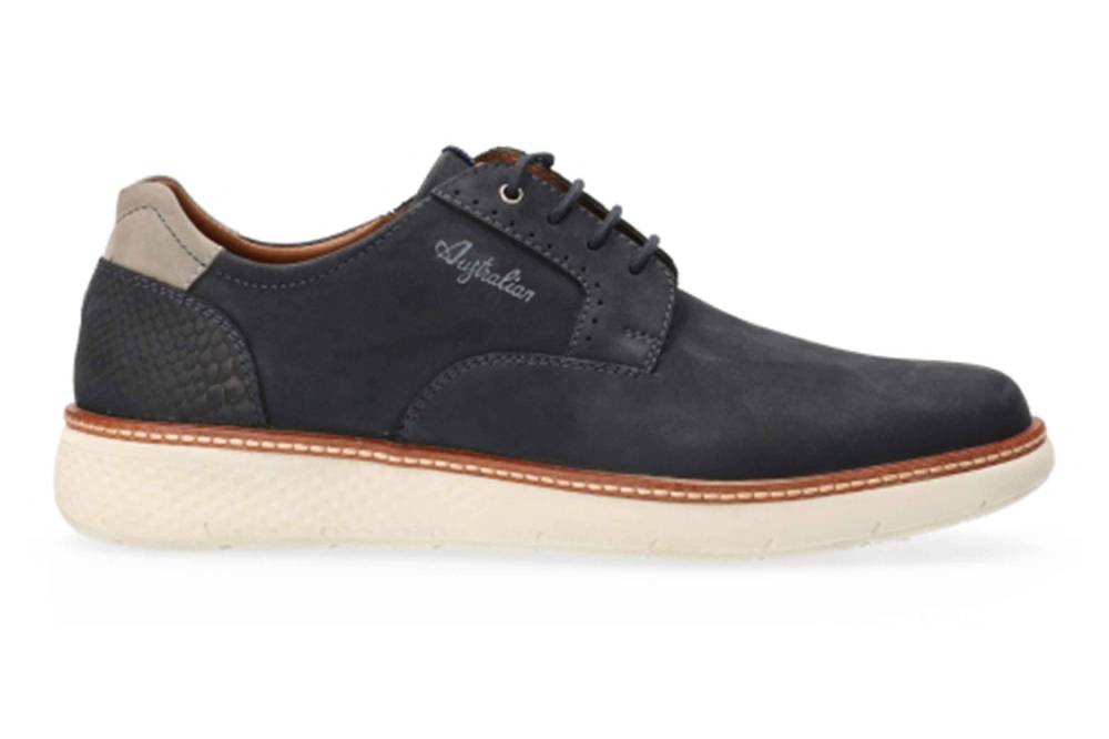 Australian Footwear Preston Sneaker In Übergrößen Blau 15.1560.01-S00 Große Herrenschuhe