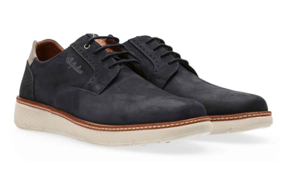 Australian Footwear Preston Sneaker In Übergrößen Blau 15.1560.01-S00 Große Herrenschuhe