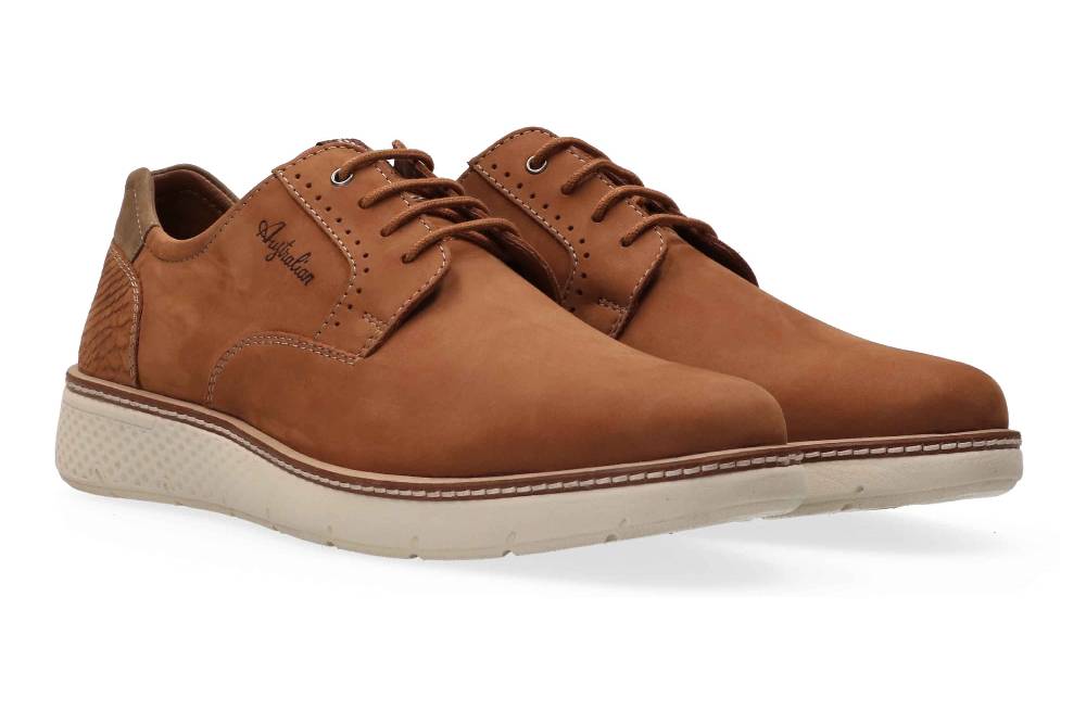 Australian Footwear Preston Sneaker In Übergrößen Braun 15.1560.02-T00 Große Herrenschuhe