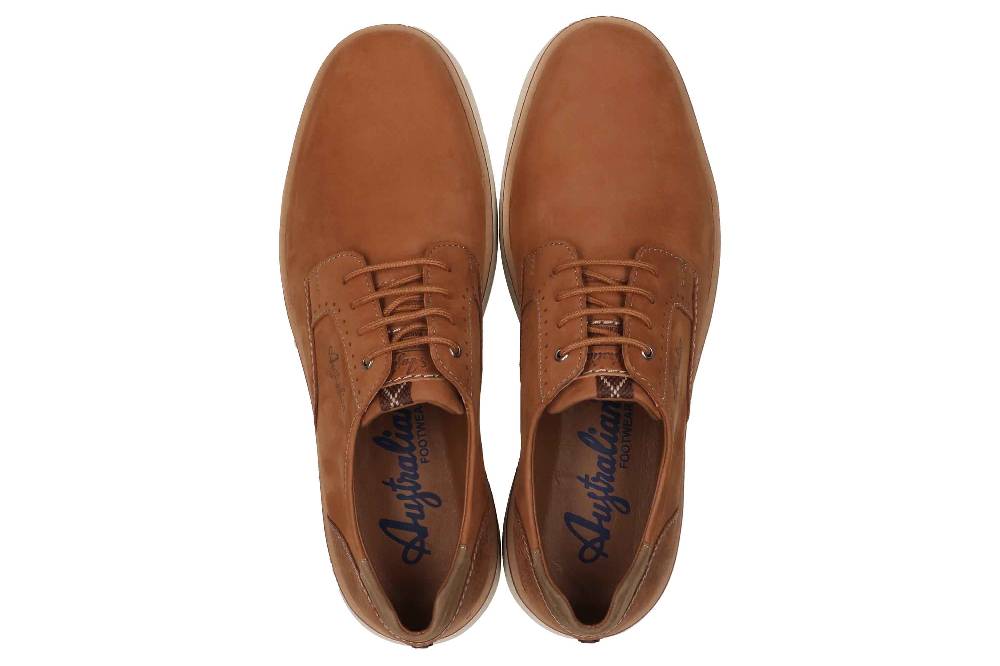 Australian Footwear Preston Sneaker In Übergrößen Braun 15.1560.02-T00 Große Herrenschuhe