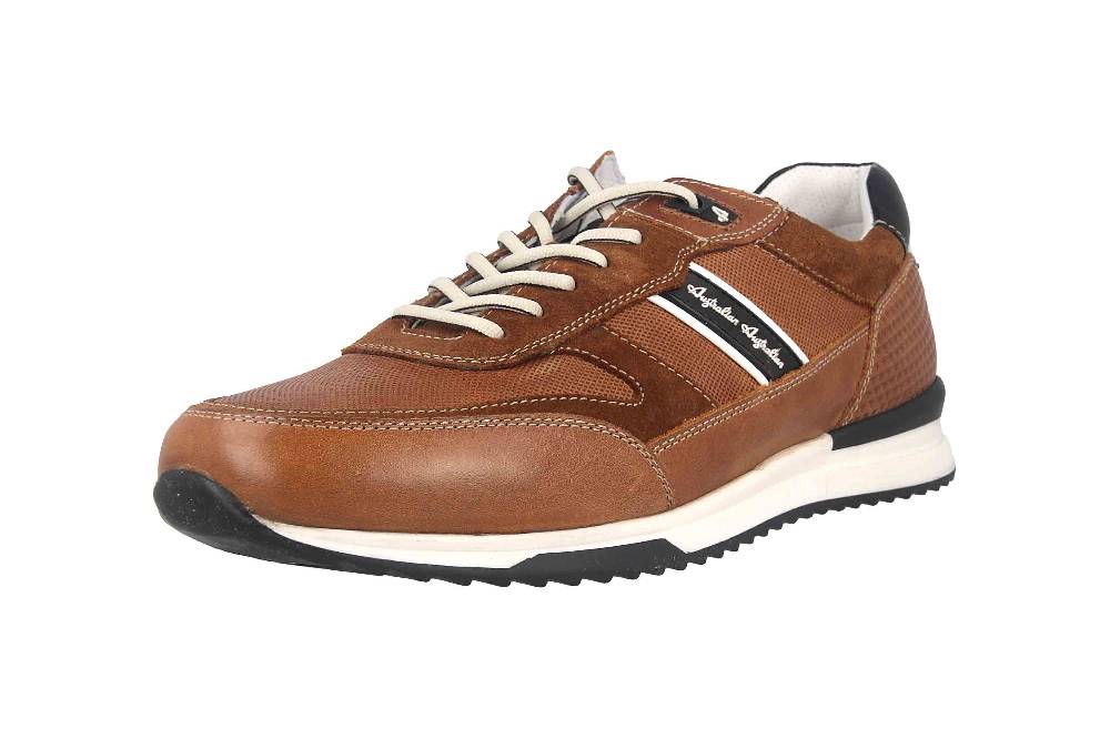 Australian Footwear Sneaker In Übergrößen Braun 15.1600.01-DJA Große Herrenschuhe