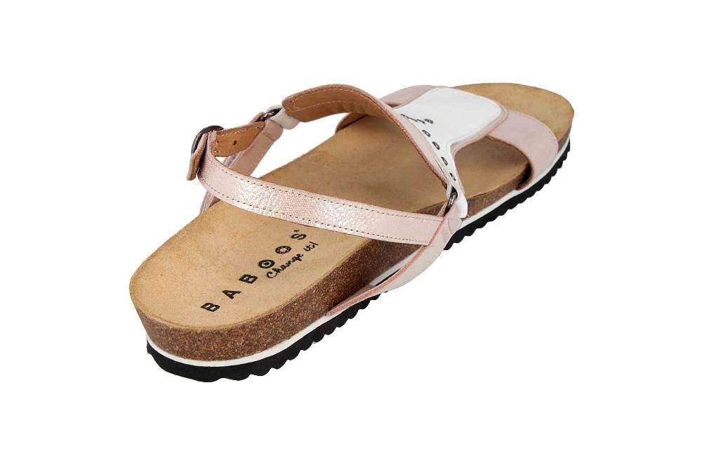 Baboos Sandalen In Übergrößen Weiss/Rose 19Y03.07 169-109 Große Damenschuhe