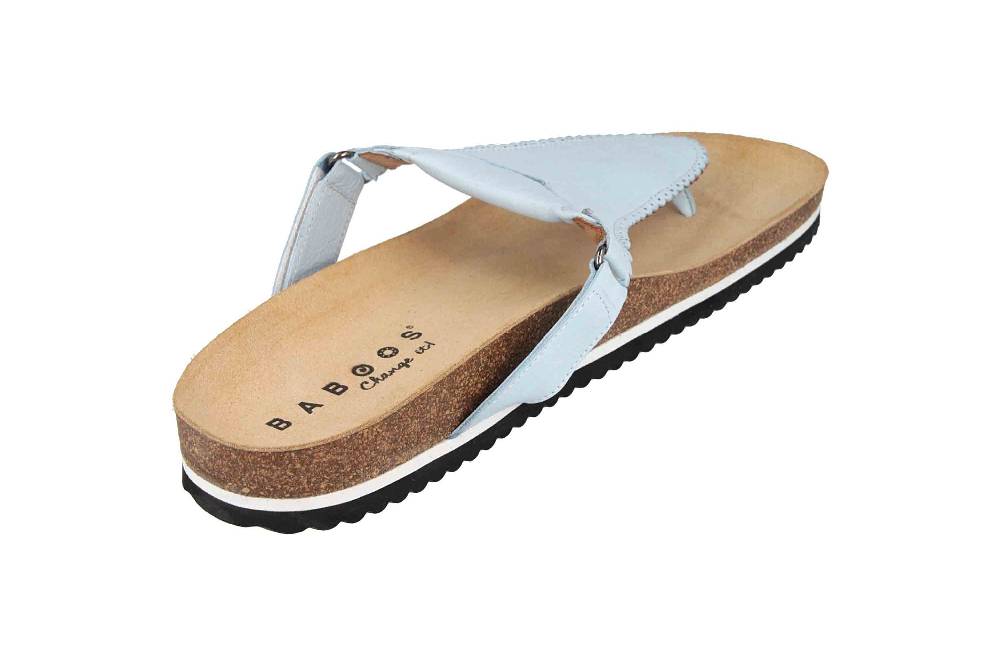 Baboos Zehentrenner In Übergrößen Blau 19Y03.04 372 Große Damenschuhe