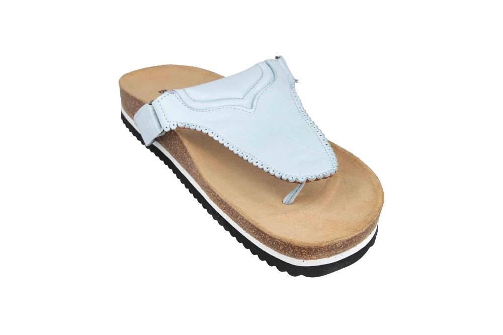 Baboos Zehentrenner In Übergrößen Blau 19Y03.04 372 Große Damenschuhe