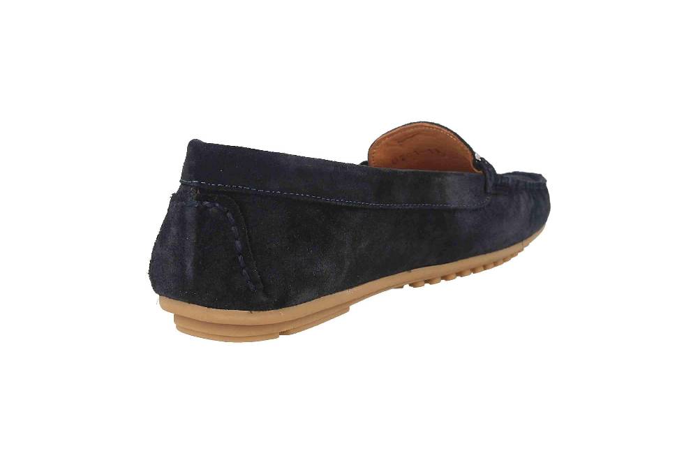 Babouche Lifestyle Mokassin In Übergrößen Blau 03-002-12-01-11 Große Damenschuhe