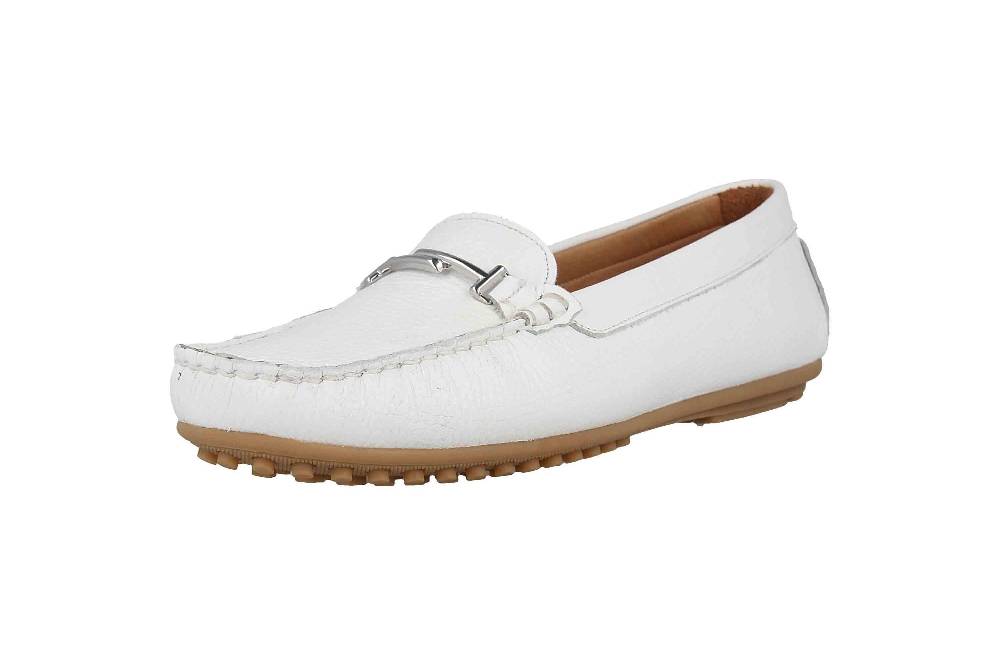 Babouche Lifestyle Mokassin In Übergrößen Weiß 03-002-11-02-25 Große Damenschuhe