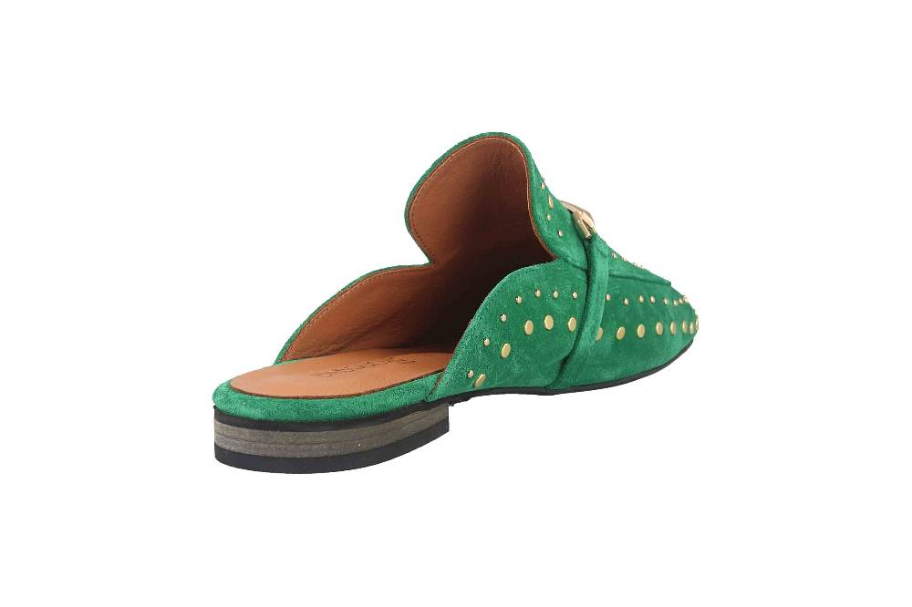 Babouche Lifestyle Pantoletten In Übergrößen Grün G5615-2-59 Große Damenschuhe